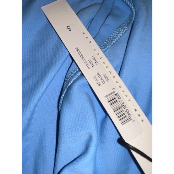 NWT Susana Monaco - One Arm Gathered Dress in Cobalt small ($218) - Picture 8 of 11